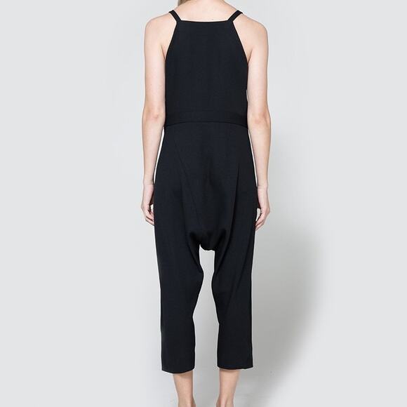 Rachel Comey NWOT Black Alcott Square Neckline Drop Crotch Casual Twill Jumpsuit - Picture 8 of 13